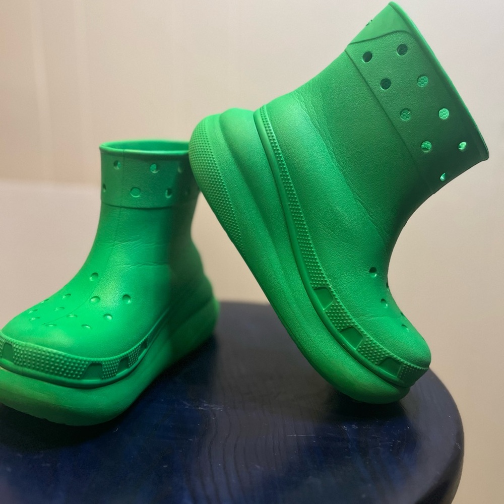 CROCS Women Green Rain Boots